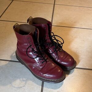 Dr. Martens Cherry Red Leather Boots